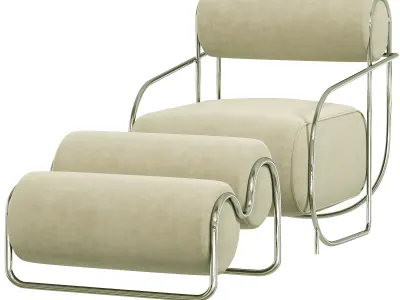 Italian Luxury Relax Chair 3D model