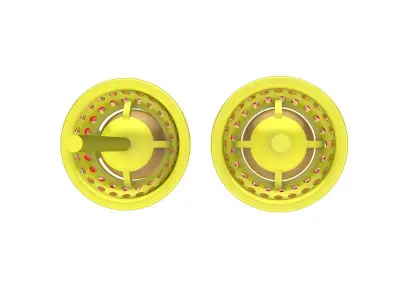 Luxury Pearl Halo Stud Earrings 3D Model 5879 3D print model