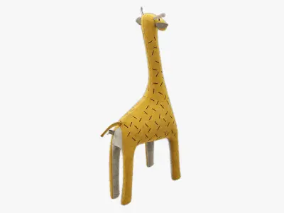 Carapau KUBO KIFFA Stuffed Toy Giraffe Low-poly 3D model