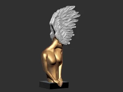 Angel Garden Statue  Wing 3D print model