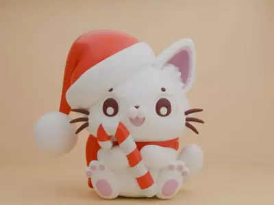 Christmas cat 93 3D print model