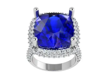 Cushion Halo Ring 4171 3D print model