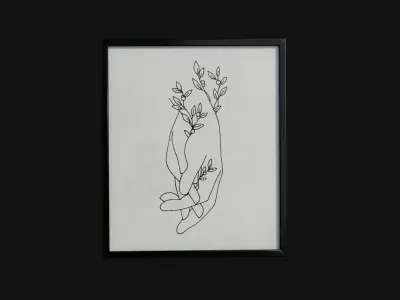 Picture Frames PBR Low-poly 3D model