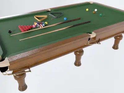 Snooker Pool Table Collection 3D Model Pack