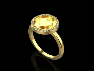 Card hearts ring model 607 3D print model