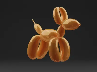 Dog Balloon  Low-poly 3D model