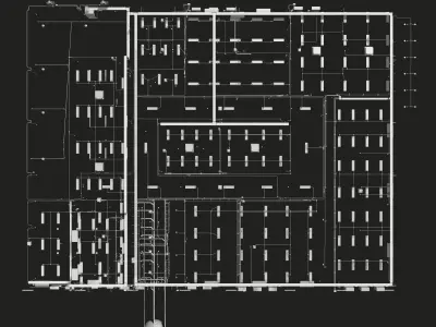 MEP piping in building 3D model