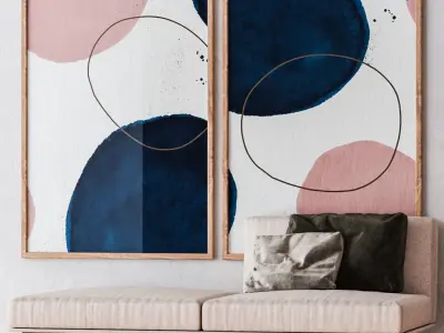 Set of large wall paintings  526 3D model