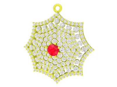 luxury korean diamond women pendant 4708 3D print model