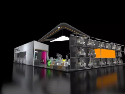 Booth design 3D model