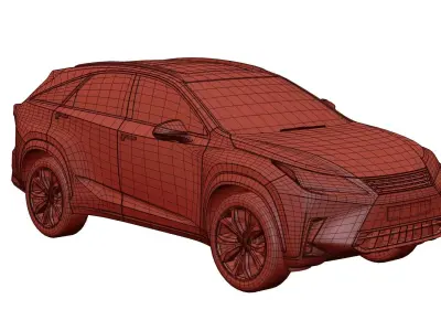 Modern SUV unbranded 3D model