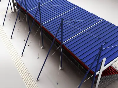 Stadium Seating Tribune Canopy 2 3D model