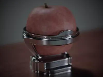 Orbit Apple Holder - Modern Fruit Display Stand Decor 3D print model