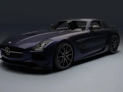 Mercedes-Benz SLS Black Series Low-poly 3D model