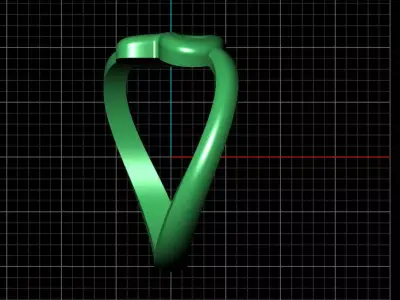 P alphabet baypass ring 3D print model