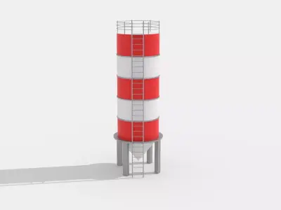 Low Poly Silo Free low-poly 3D model
