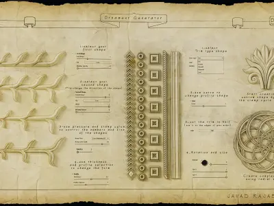 Ornament Path Tool brush -106 Ornament and Trim 3D model