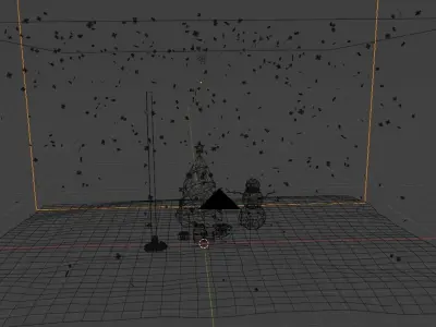 Winter low-poly scene Free low-poly 3D model
