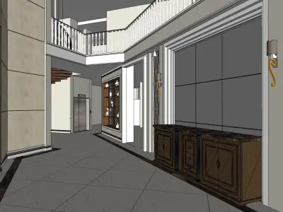 Exterior design for Castle with classic design model 3D model