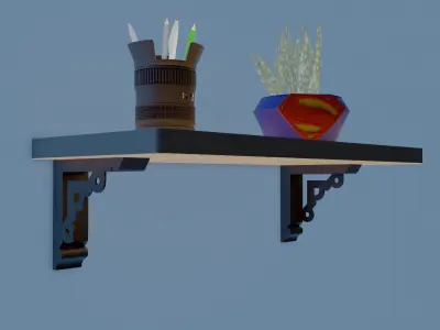 shelf bracket 10 3D print model
