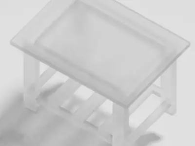 Crystal Glass Table 3D model