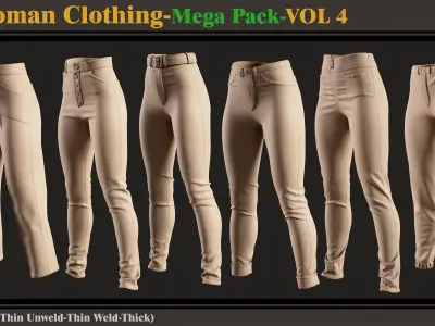 47 Woman Clothing- MEGA PACK 4 3D model