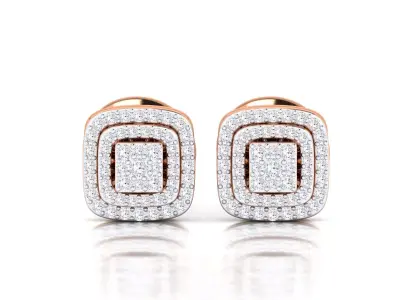 Women Earrings 3dm stl render detail  3D print model