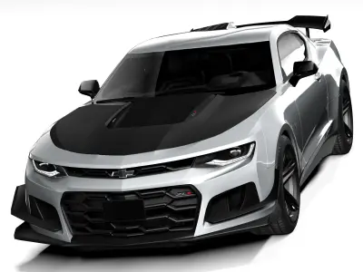 Chevrolet Camaro ZL1 1LE 2018 lowpoly 3D model