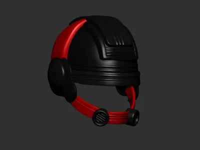 helmet high poly sculpt 3d printable  3D model 13