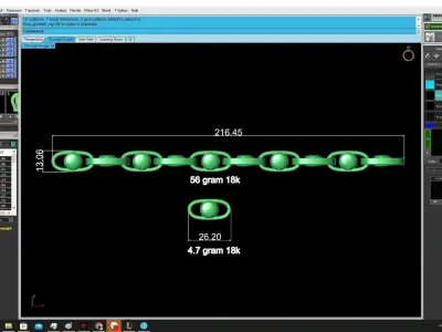 Luxury Oval Link Chain for Jewelry  4199 3D print model