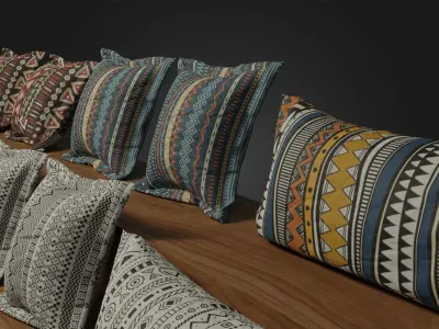 Modern Pillow Collection 3D model