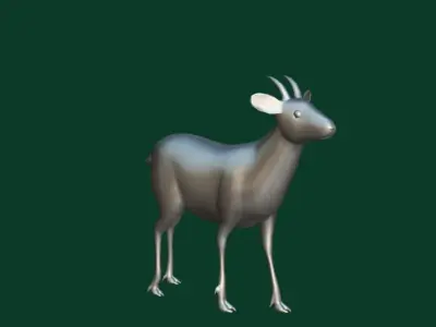 Duiker Brown Antelope Animal Low-poly 3D model