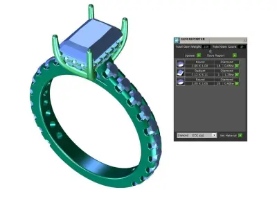 Emerald Ring  3D print model