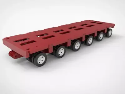 Modular trailers 3D model