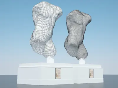 Hercules rock sculpture 3D model