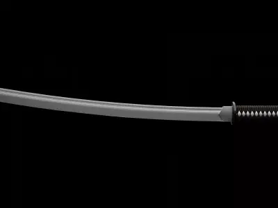 Katana sword Low-poly 3D model