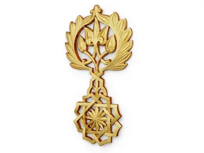 Classic carved decor ornament 473 3D model