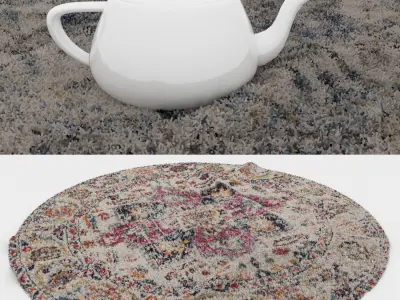 Round Rug Set 159 3D model