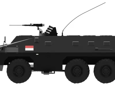 PANSHER Low-poly 3D model