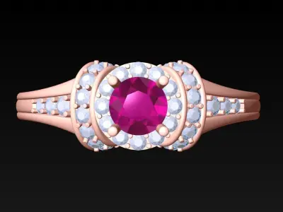 Diamond Ring - Womens Rings - N815019 3D print model