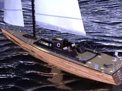 Sailboat design Free 3D model