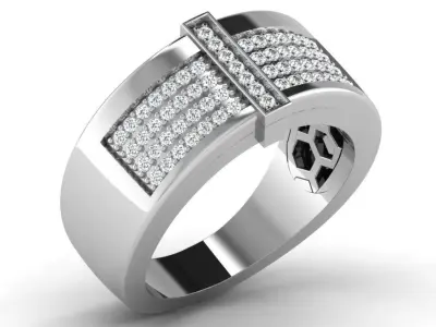 Solitaire Engagement Ring 3dm STL OBJ FBX Render Details 3D print model