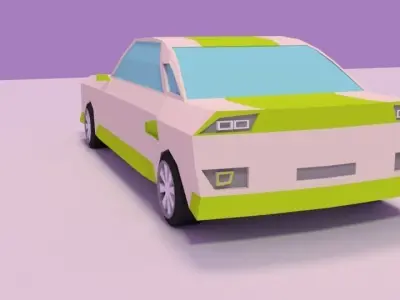 LowPoly Sport Car Low-poly 3D model