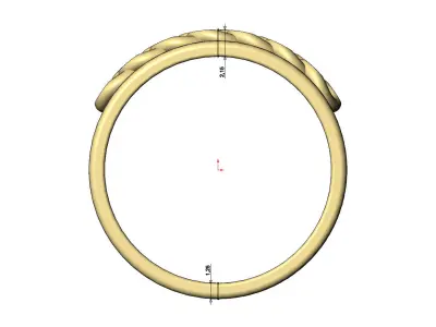 Cigar band with a cuban links ornament US size 6 7 8 3D print model