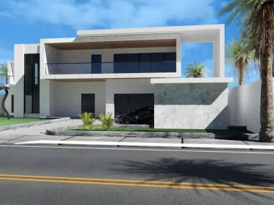 Modren Luxury House Low-poly 3D model