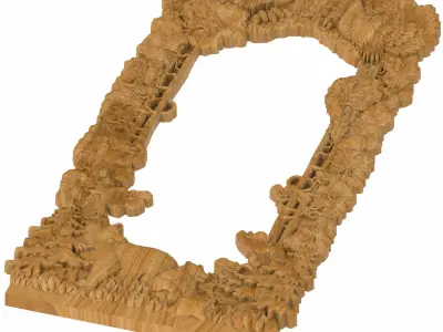 Carved picture frame STL 3D model