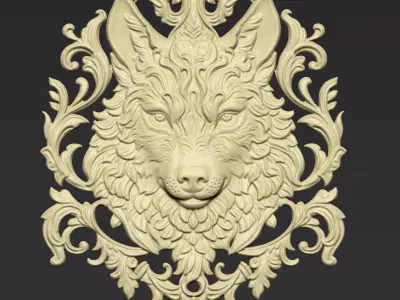 Wolf Head A1 3D print model