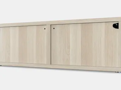 BESTA Shelf unit with doors 7 Low-poly 3D model