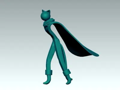 Sketch cat statue - Decor - 3D print 3D print model