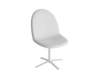 Smoothed Wood Swivel Chair 3D model